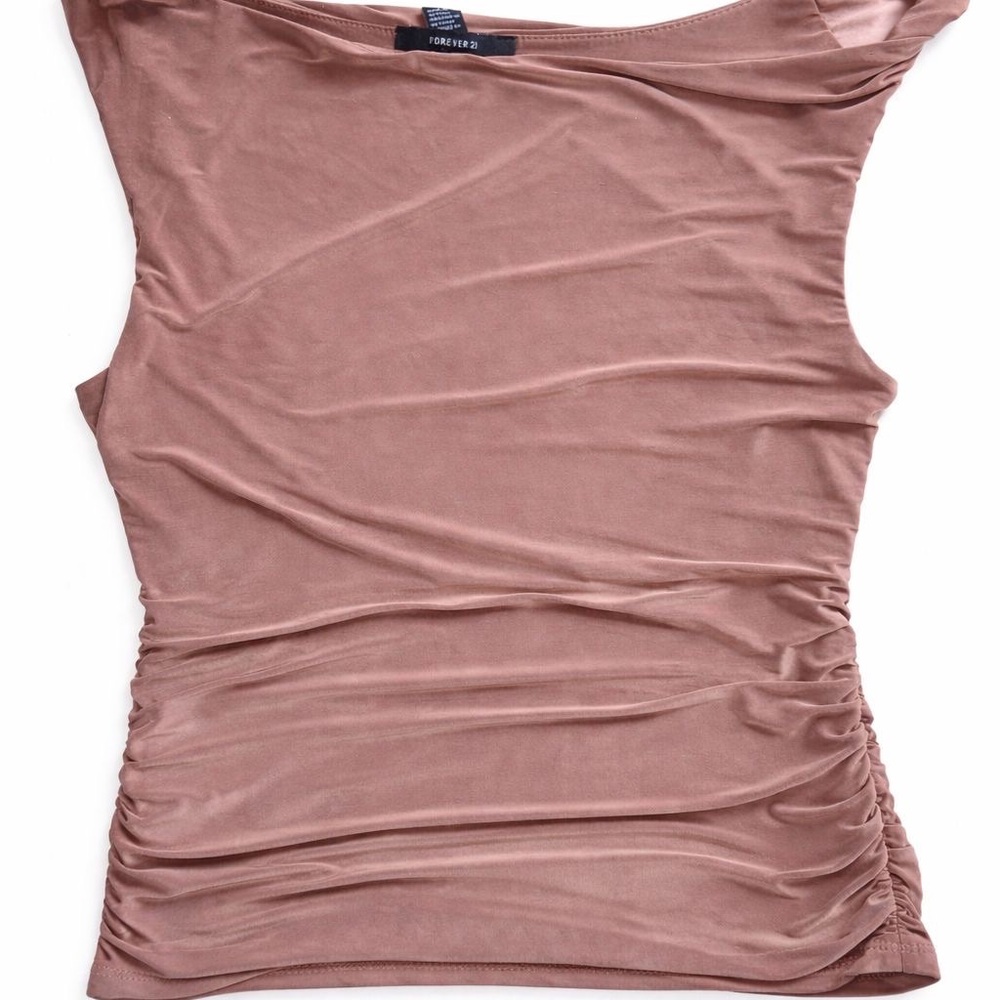 Forever 21 Mauve Ruched Blouse
